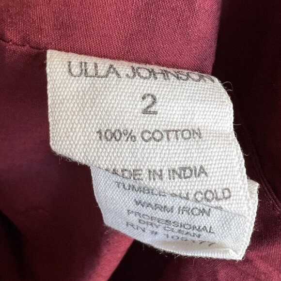 NWT Ulla Johnson Martine Dress in Bordeaux Deep Red $395 - Picture 13 of 14